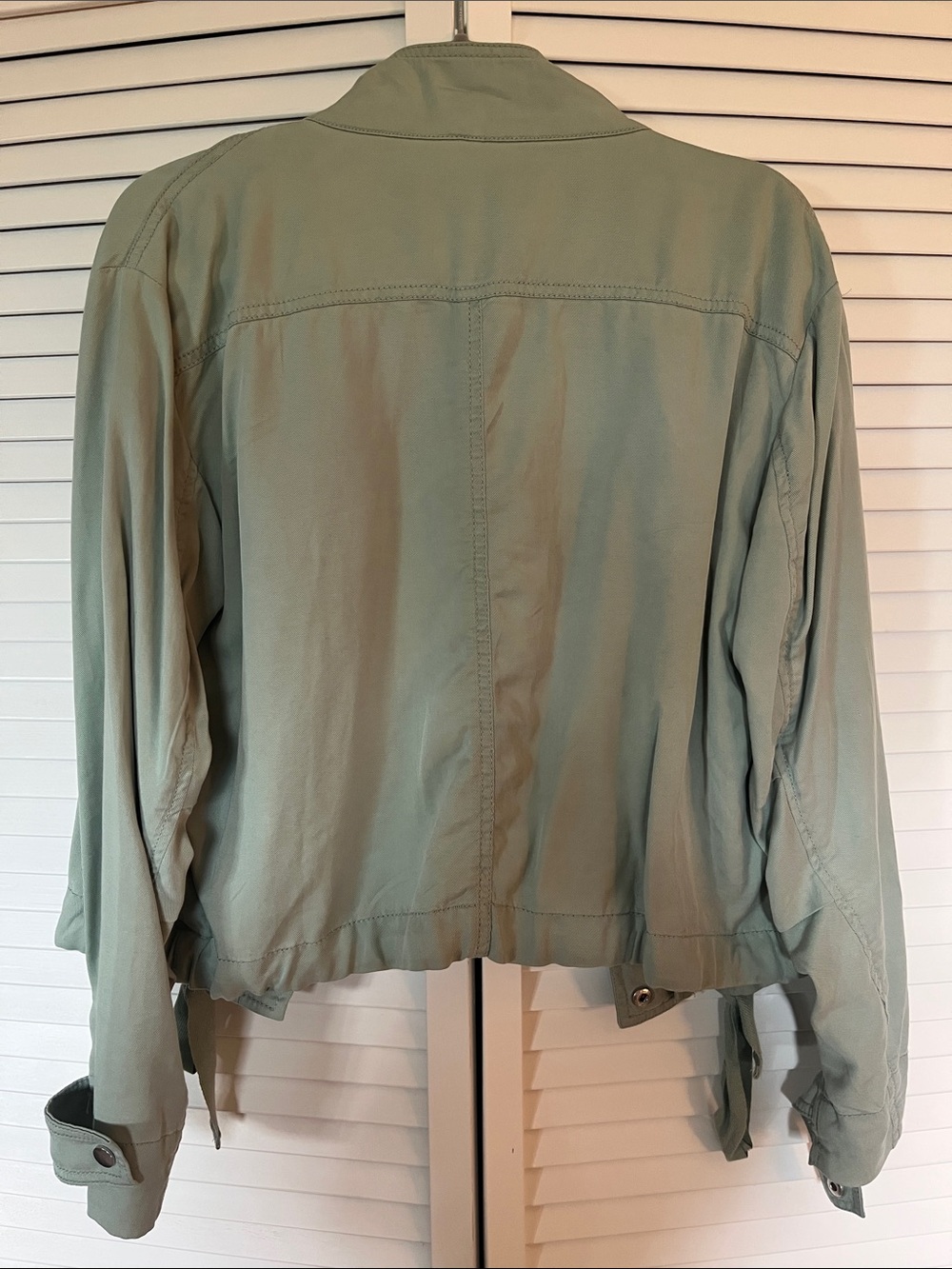LOFT Light Blue/Green Utility Jacket - Picture 7 of 8